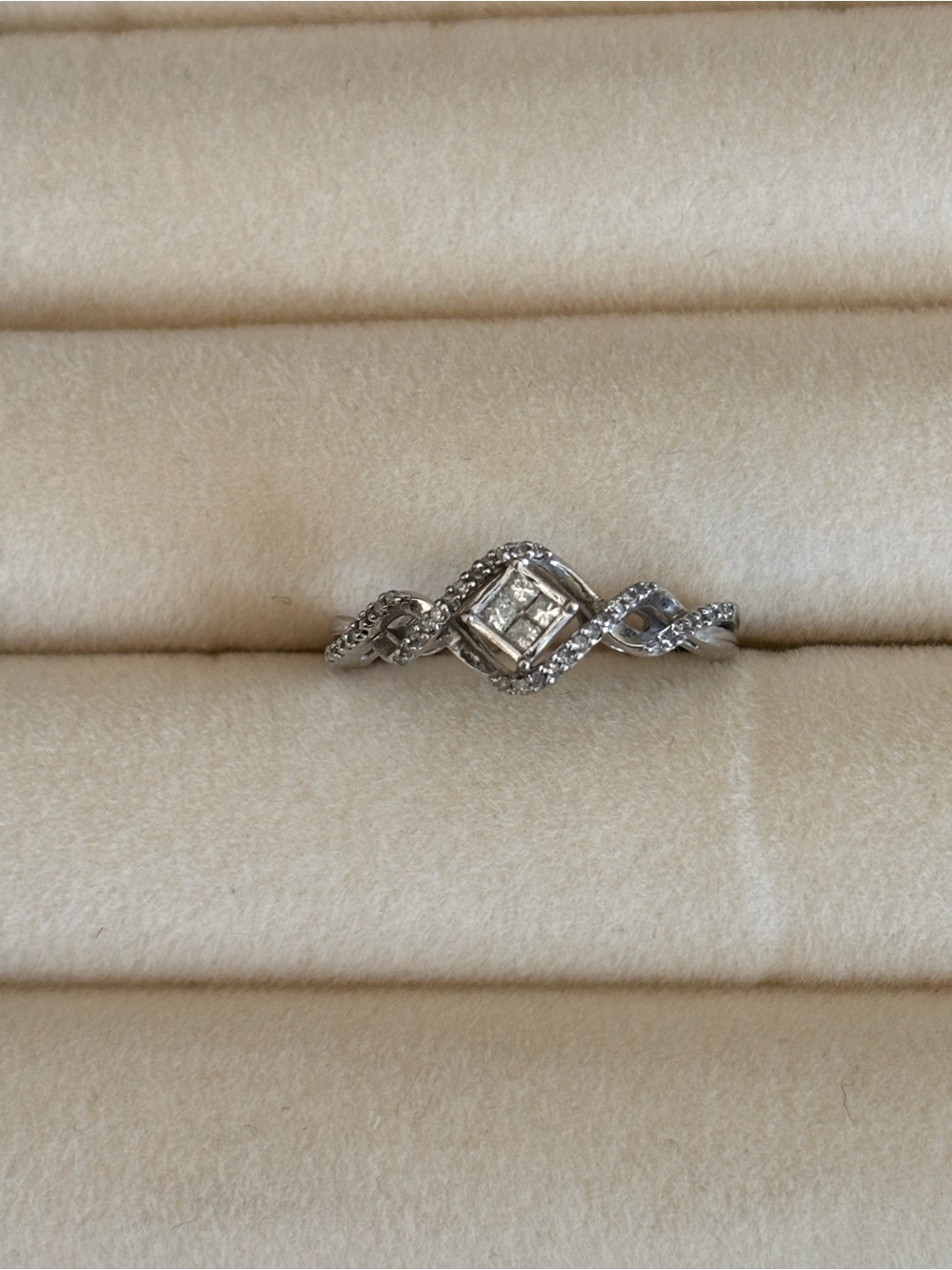 Zales Silver Diamond Accent Ring